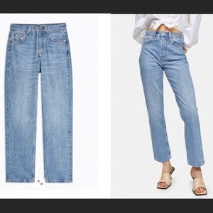 TopShop CONSIDERED Bleach Straight Jeans